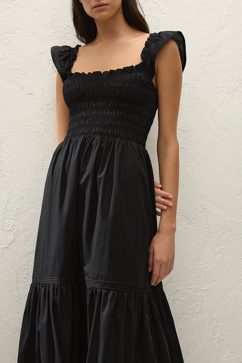 VALENTINA MAXI DRESS - FIORE LACE BLACK
