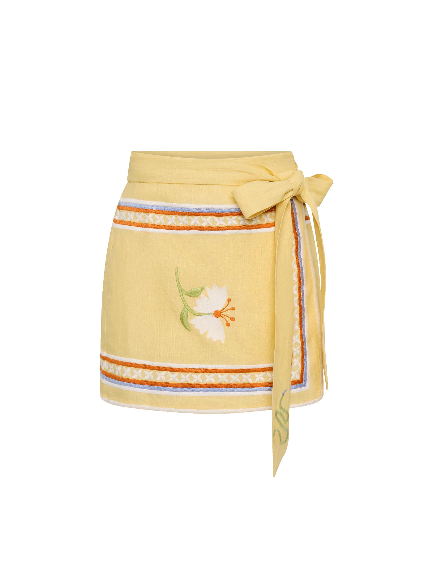SKR-003--095- ZURI MINI SKIRT- CHARM EMBROIDERY