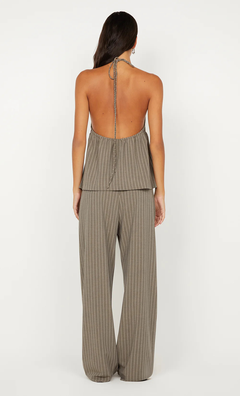 JONNI PANT - CHARCOAL STRIPE
