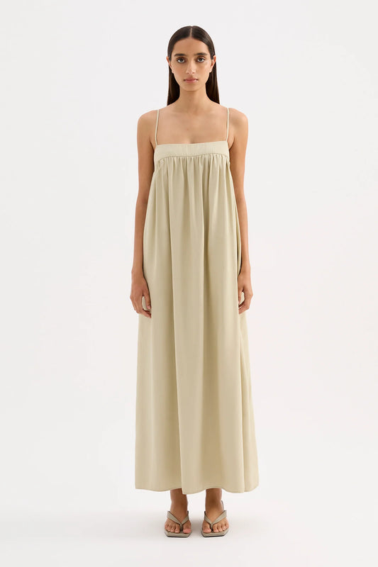 SIENNA MAXI DRESS-ARTICHOKE