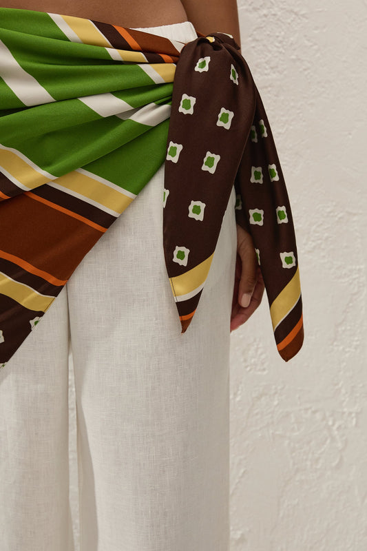 FFA230 SOLEIL WAIST SCARF-VALENCIA STRIPE