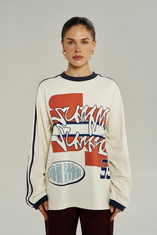 VINTAGE WHITE LS TEE-C126VIWTEE011