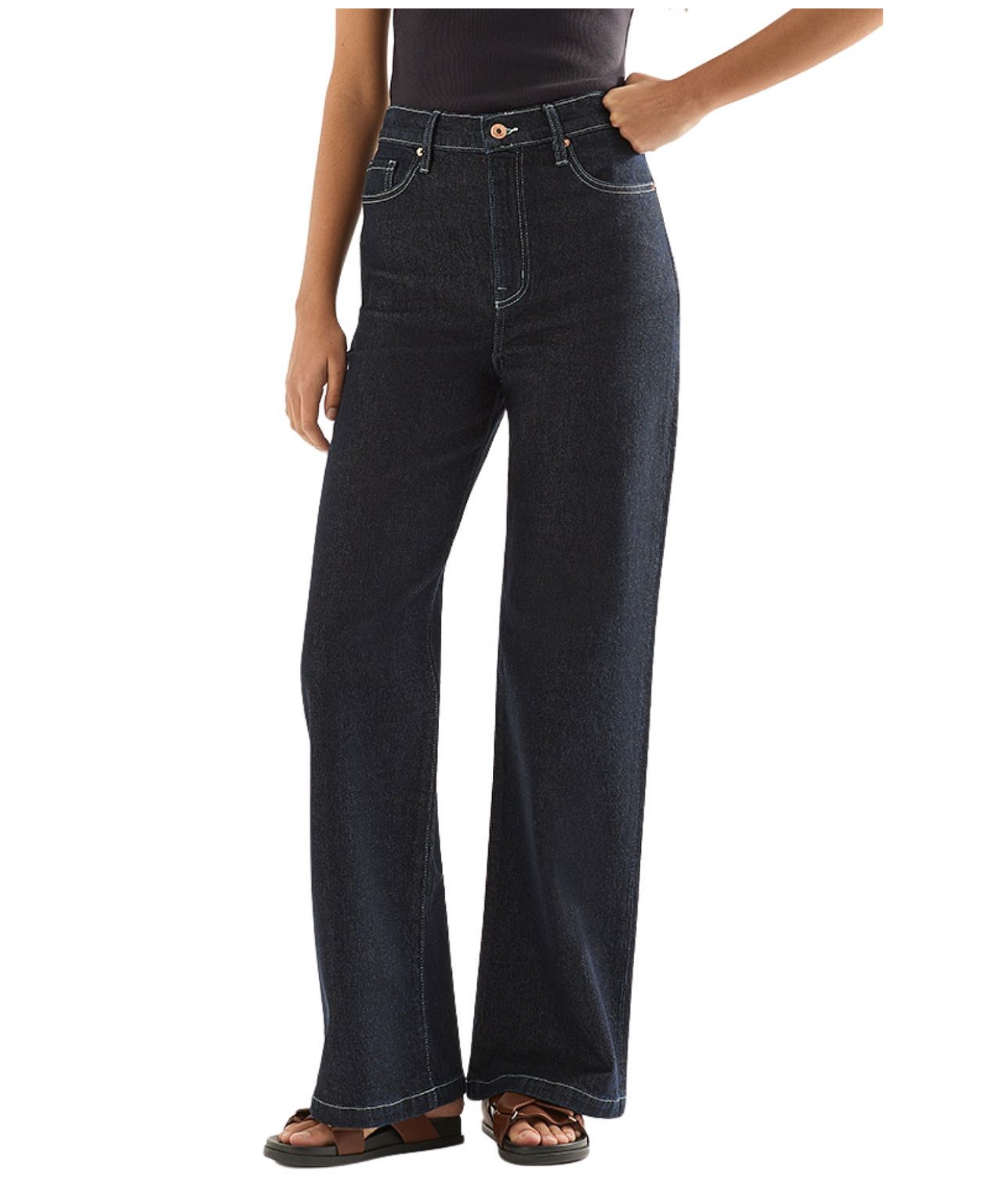 ELLIE HIGH WIDE LEG JEAN - RINSE