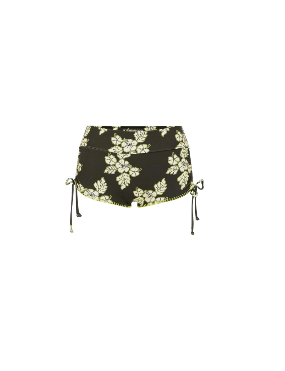 THE TIE UP SHORTIE- HIBISCUS