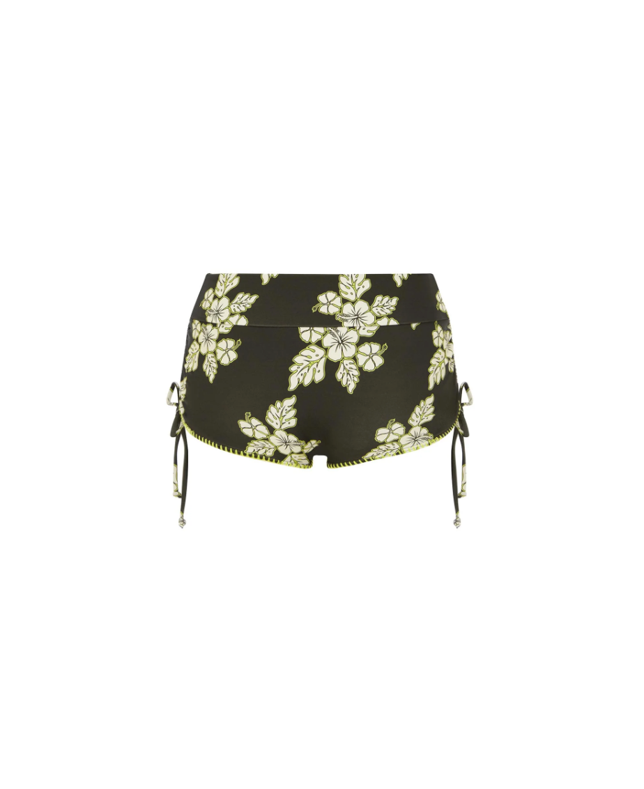 THE TIE UP SHORTIE- HIBISCUS