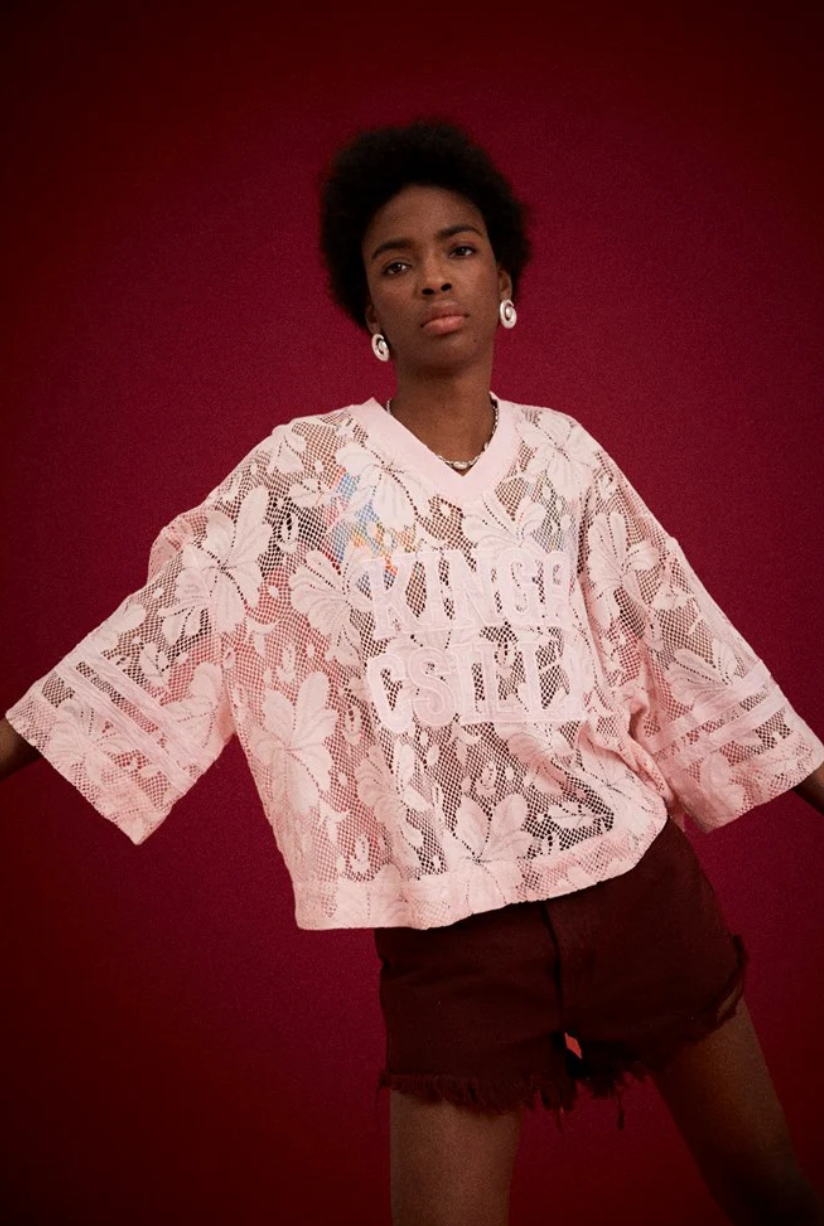 NOVA LACE ONYX TEE-PINK