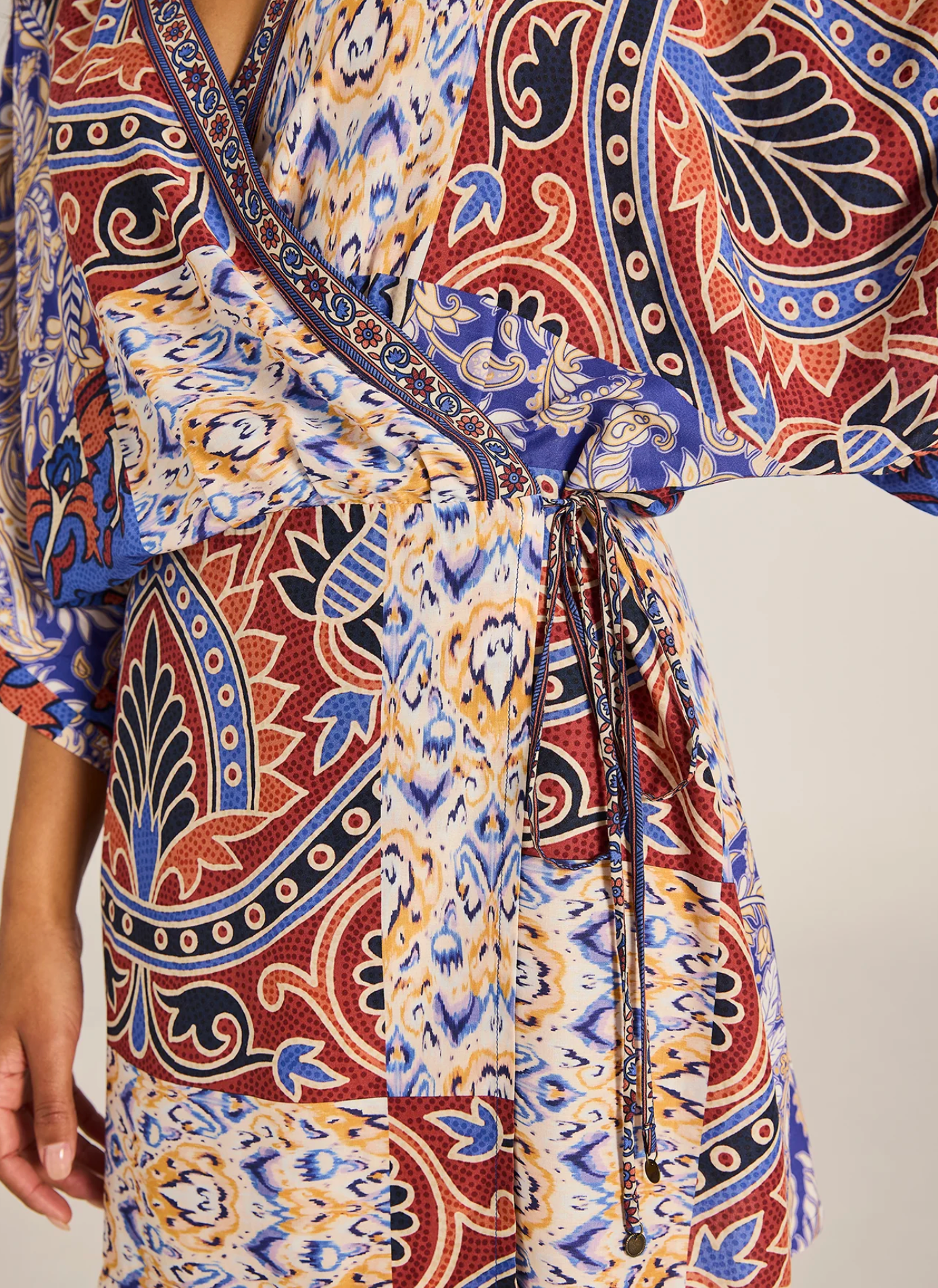 TALI MINI WRAP DRESS - AZURA