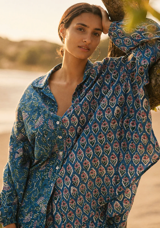 ZAFFRE BLOCK PRINT CHALM SHIRT