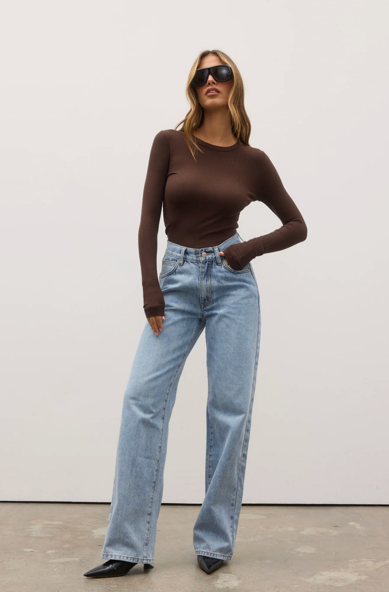 NYLA TOP - ESPRESSO