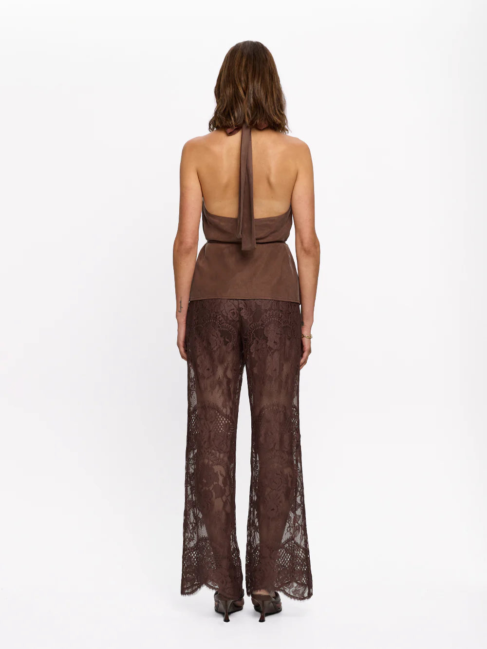 ARABELLA HALTER TOP-CHOCOLATE