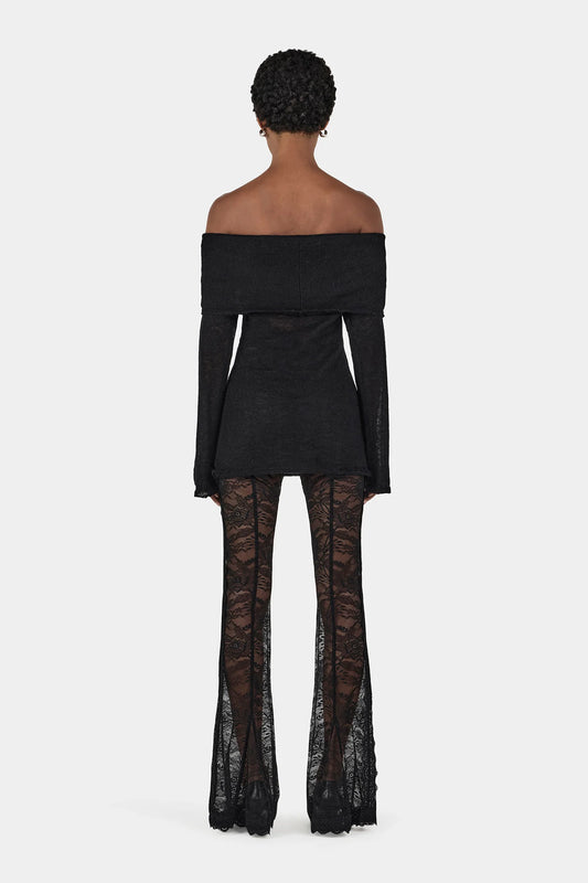 TOZZI KNIT TOP-BLACK