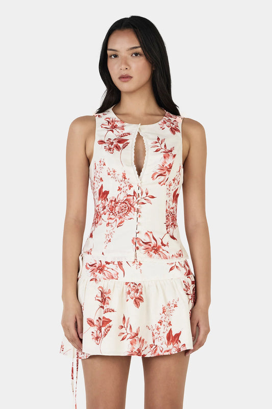 TULISA TOP - HOLIDAY FLORAL