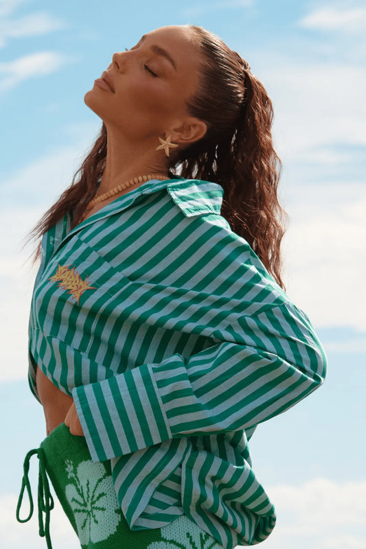 THE DON JULIO SHIRT - GREEN STRIPE