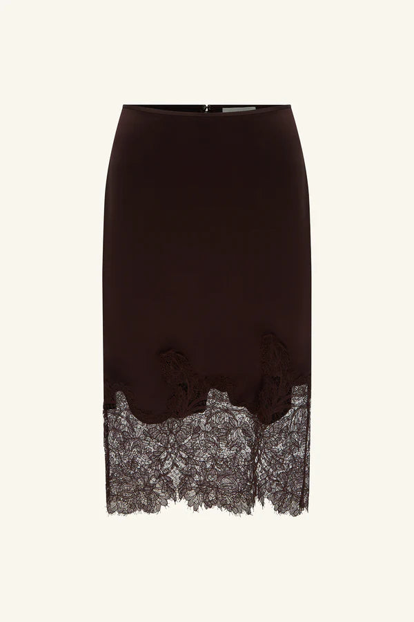 LACE MIDI SKIRT ESPRESSO (1262509)