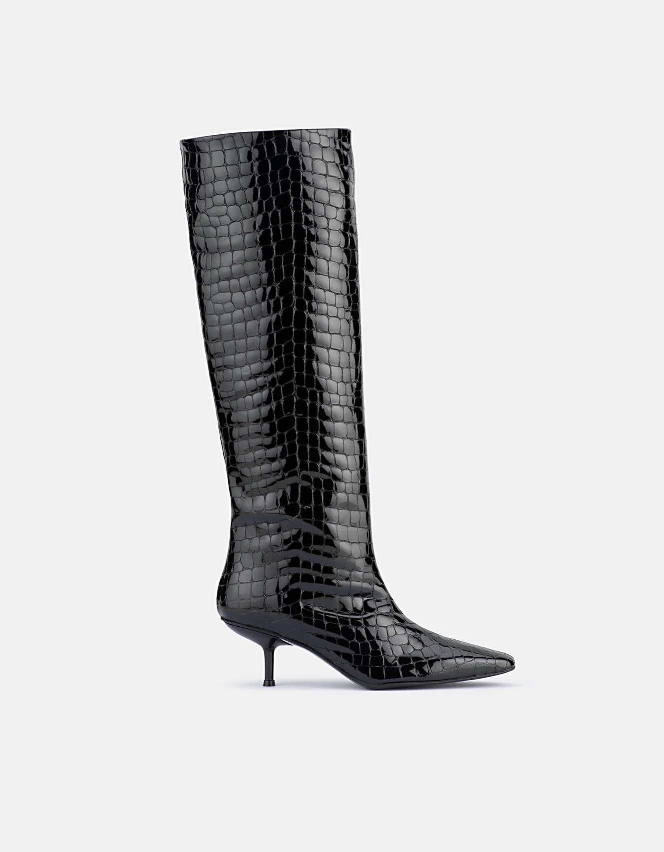 BETTINA BOOT - BLACK CROC