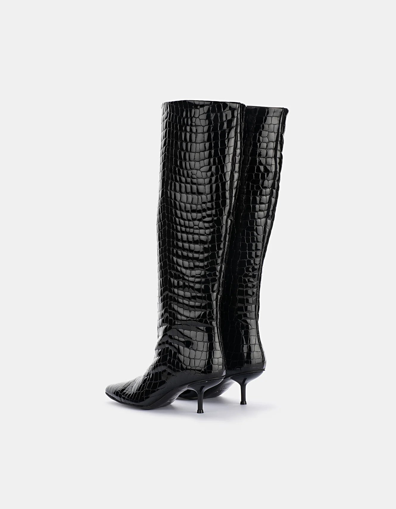 BETTINA BOOT - BLACK CROC