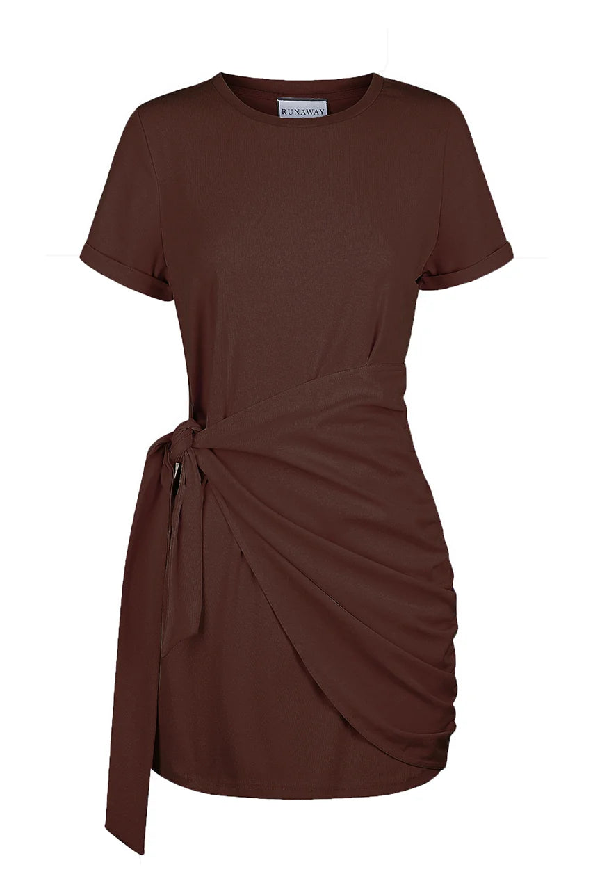 WINNIE SHIRT DRESS-CHOC