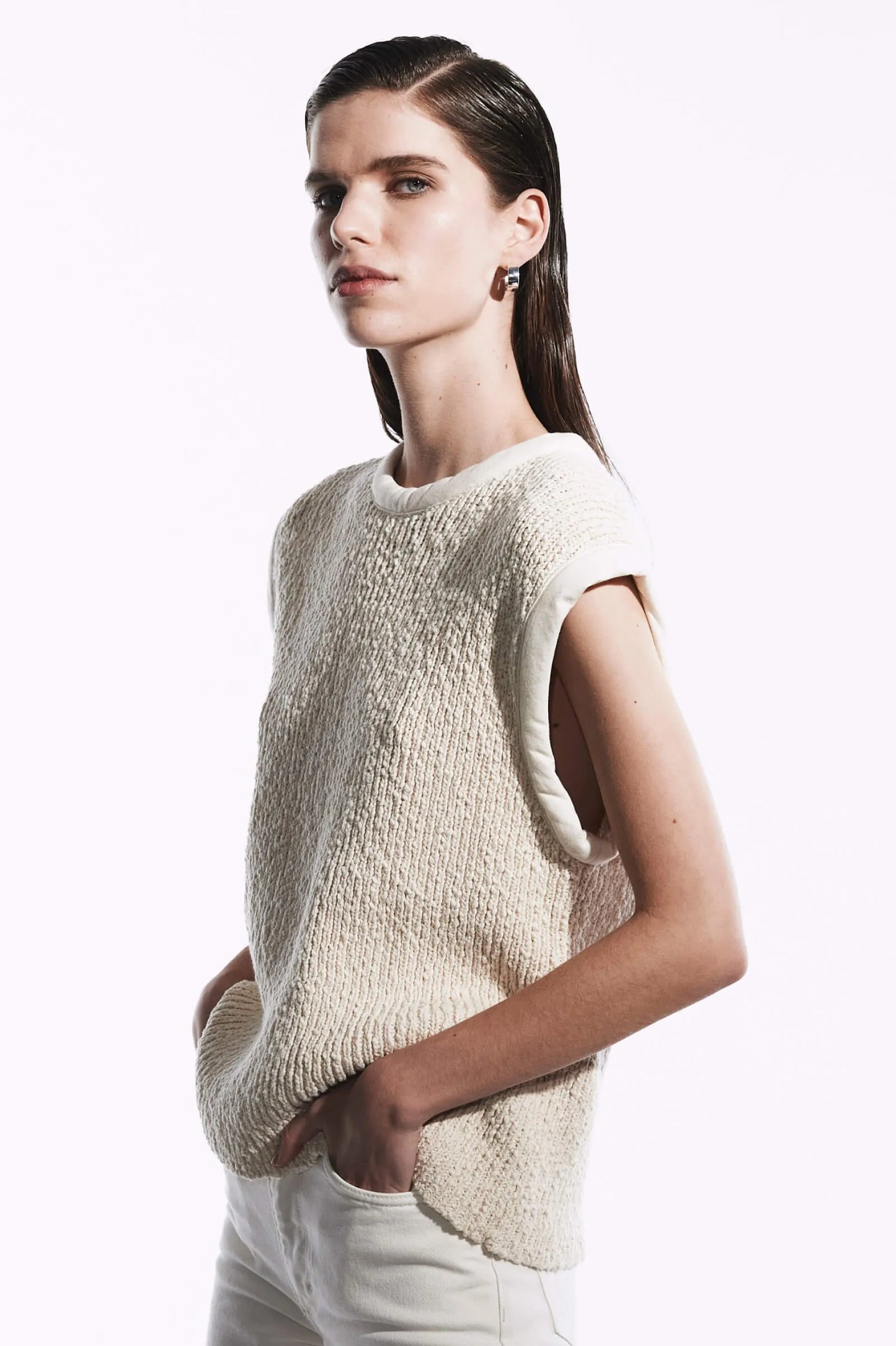 N53N02-311 CECIL KNIT TOP - CREAM