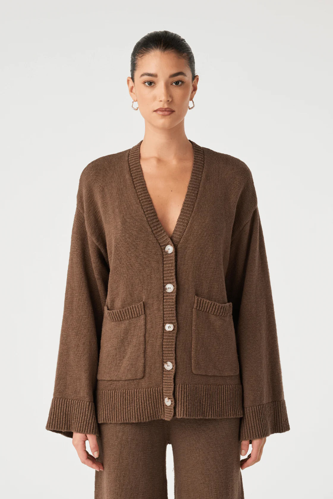 EMMET CARDIGAN - CACAO