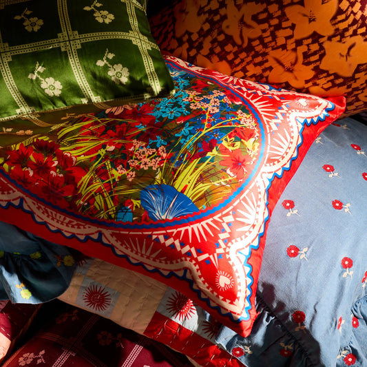 RAMONA SILK PILLOW CASE - POPPY STANDARD