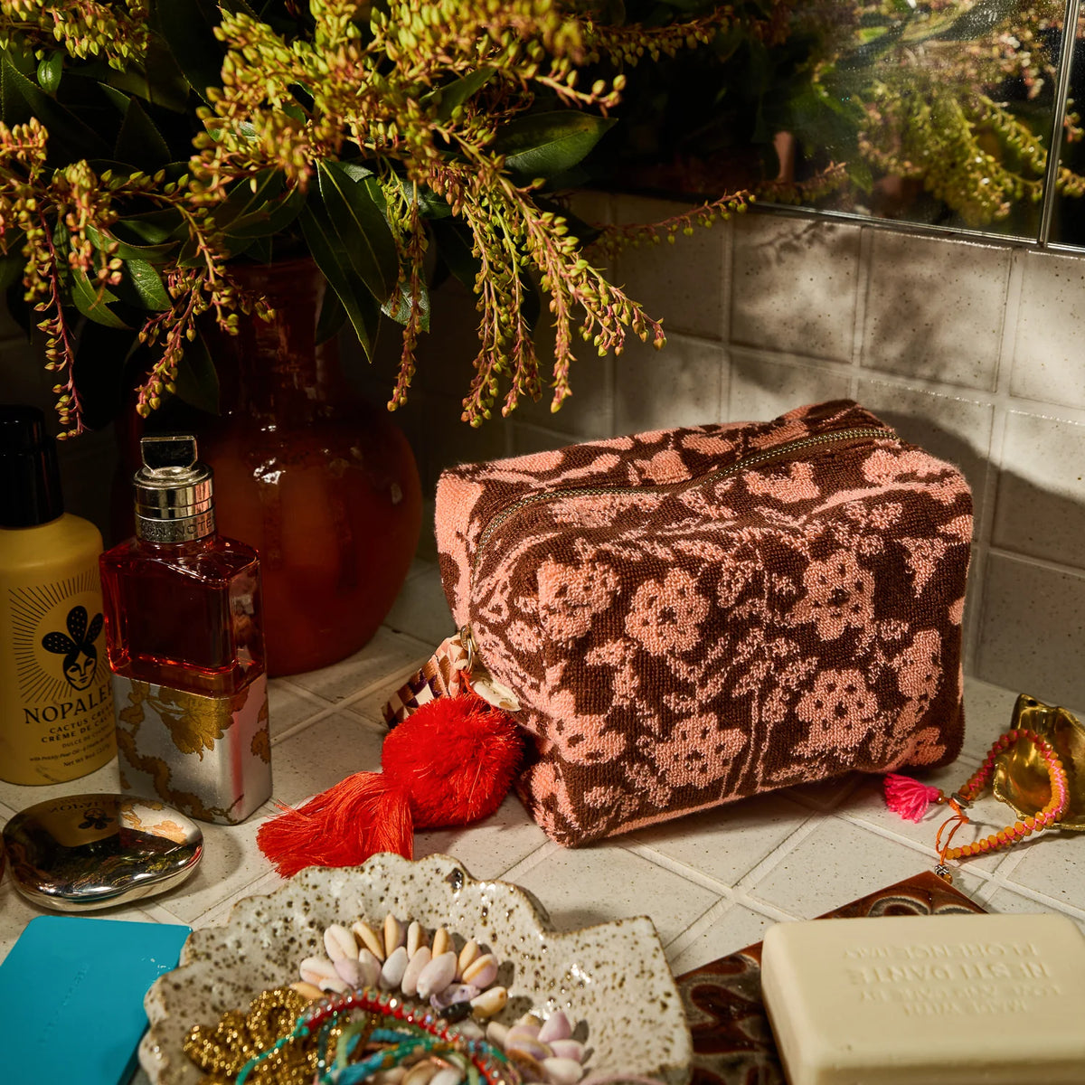 INDIANA TERRY POUCH-CARNELIAN SMALL