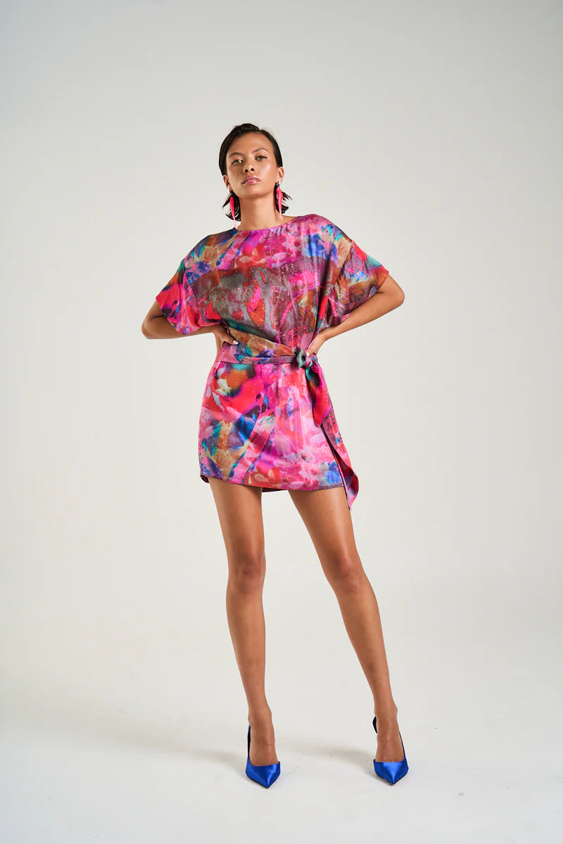 TIE FRONT DRESS - FISH TANK