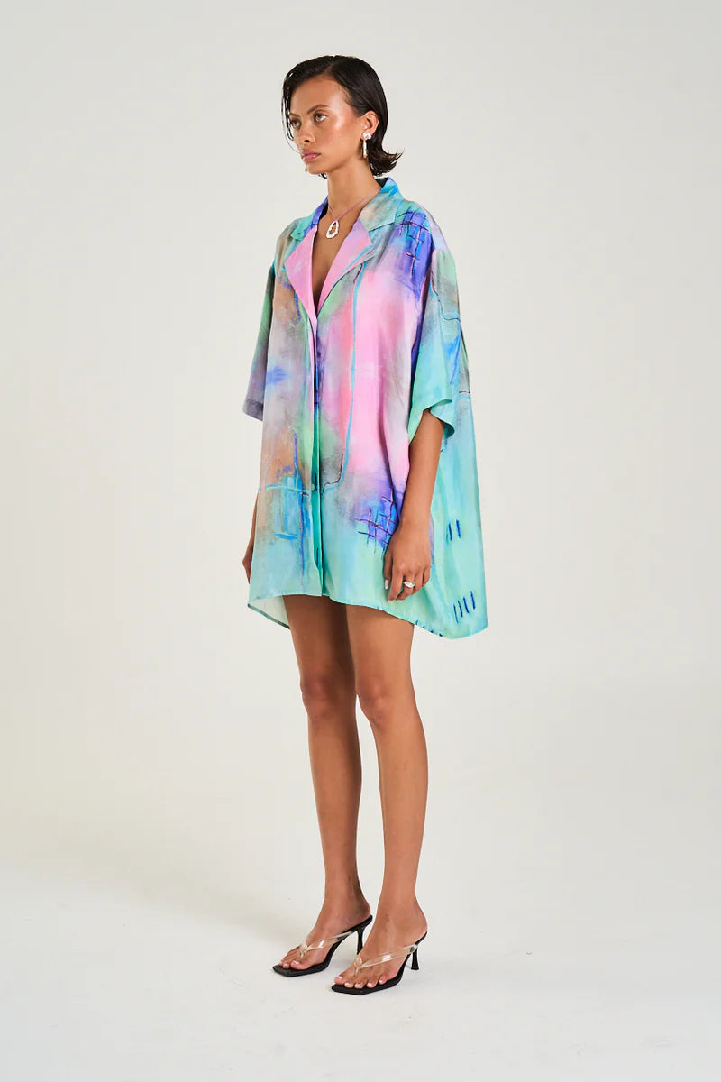 LUKA SHIRT DRESS - H2O