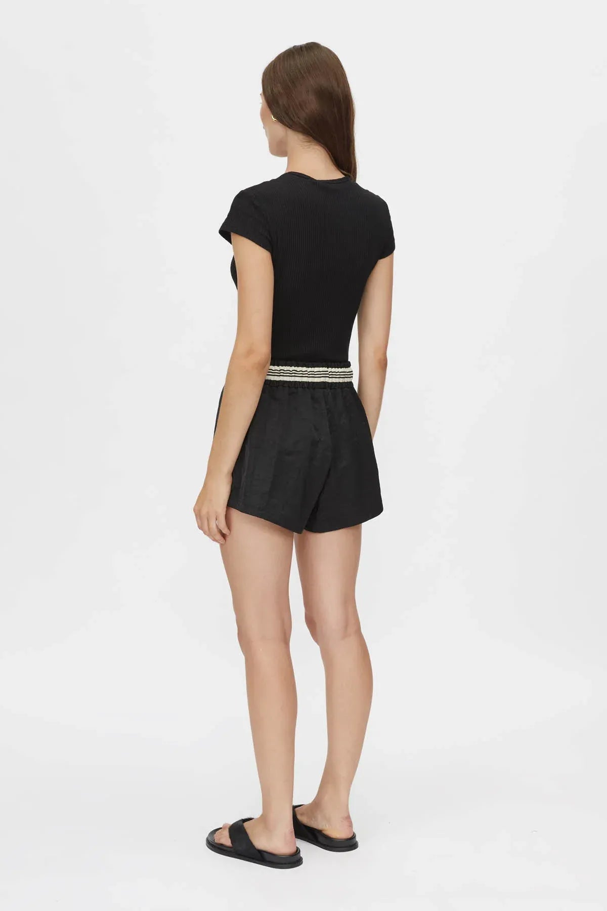 MIMAS MONOGRAM SHORT - BLACK