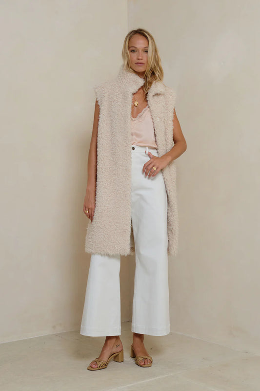 ELLEN LONG VEST-IVORY