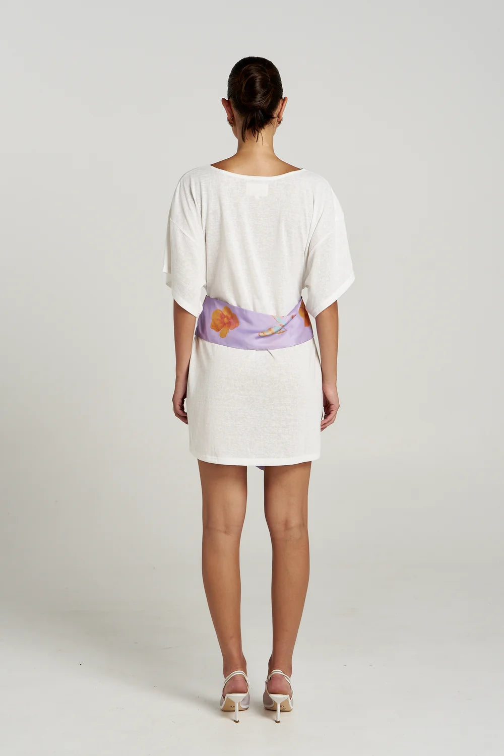 TIE FRONT DRESS-VANILLA /REVERIE