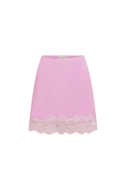 MARINA SILK MINI SKIRT - PINK