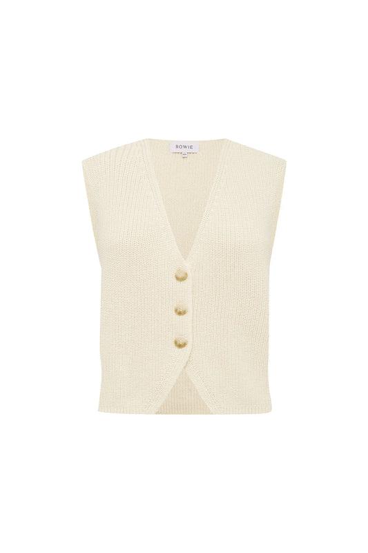 RIO KNIT VEST - BONE
