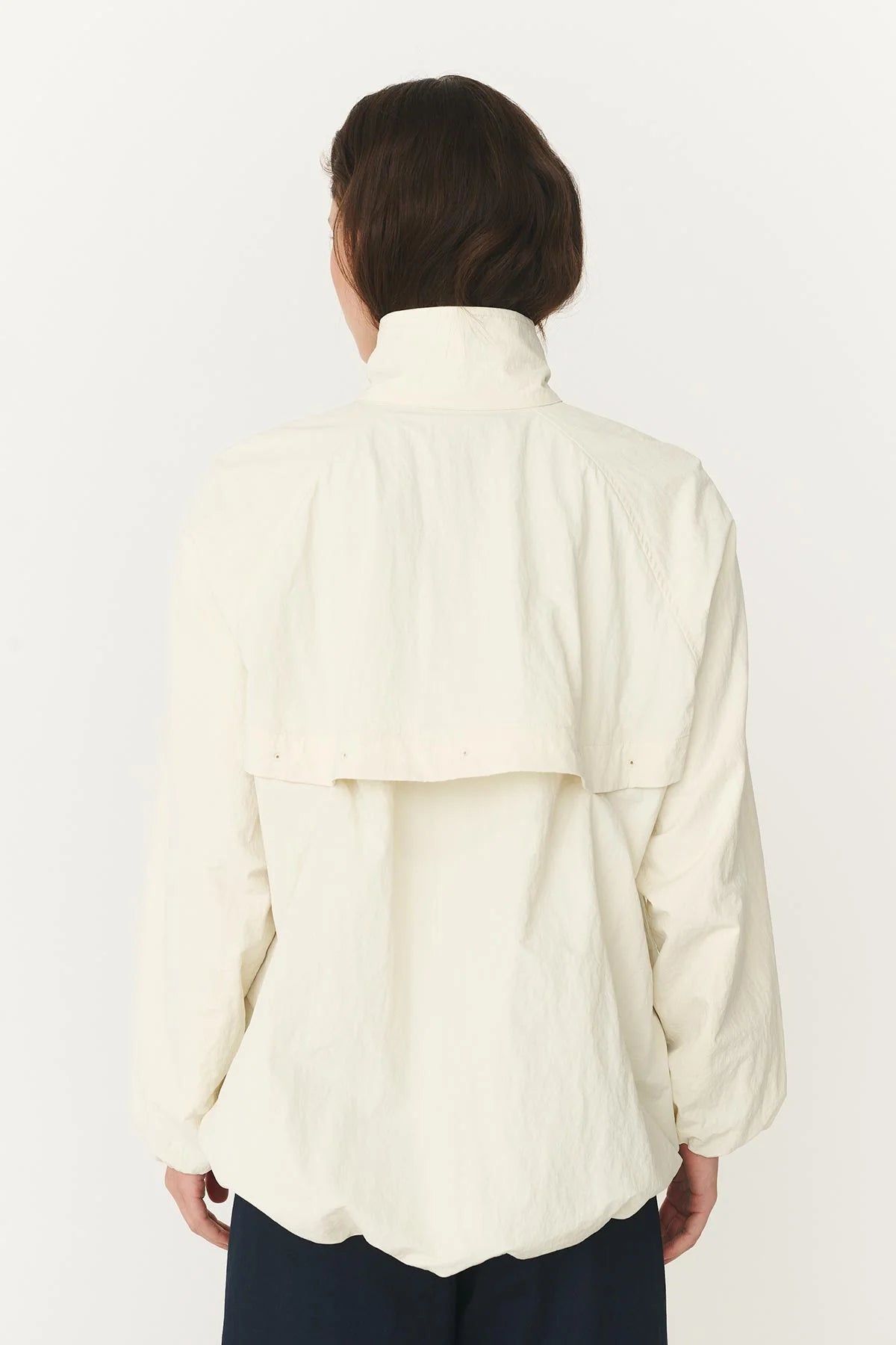SOREN FUNNEL NECK BOMBER JACKET-VANILLA CREAM