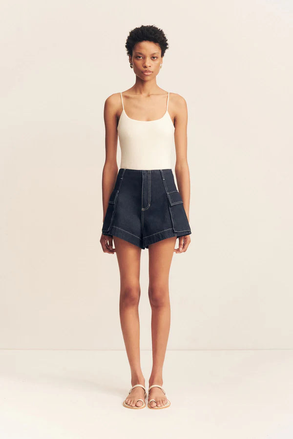 JAQUES PATCH POCKET SHORT - DEEP INDIGO