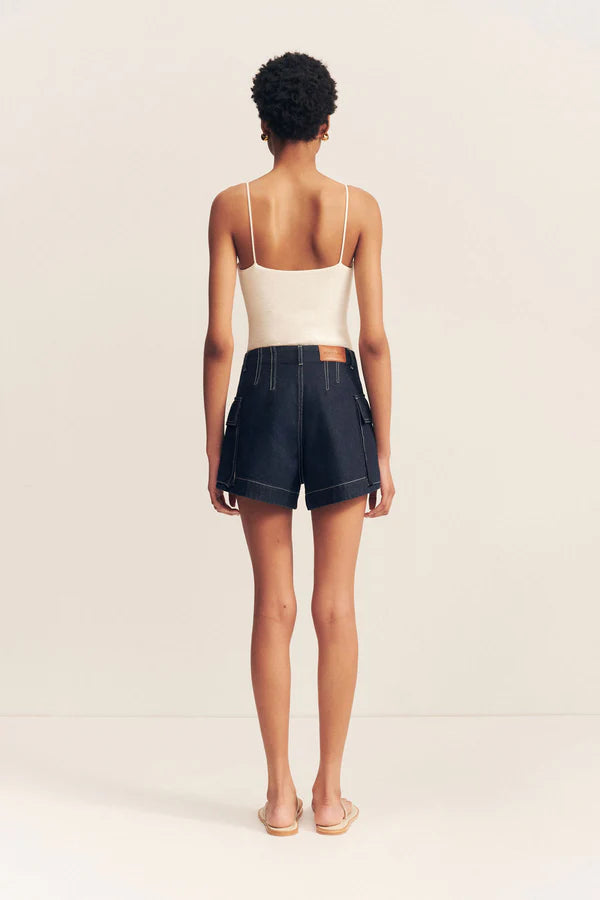 JAQUES PATCH POCKET SHORT - DEEP INDIGO