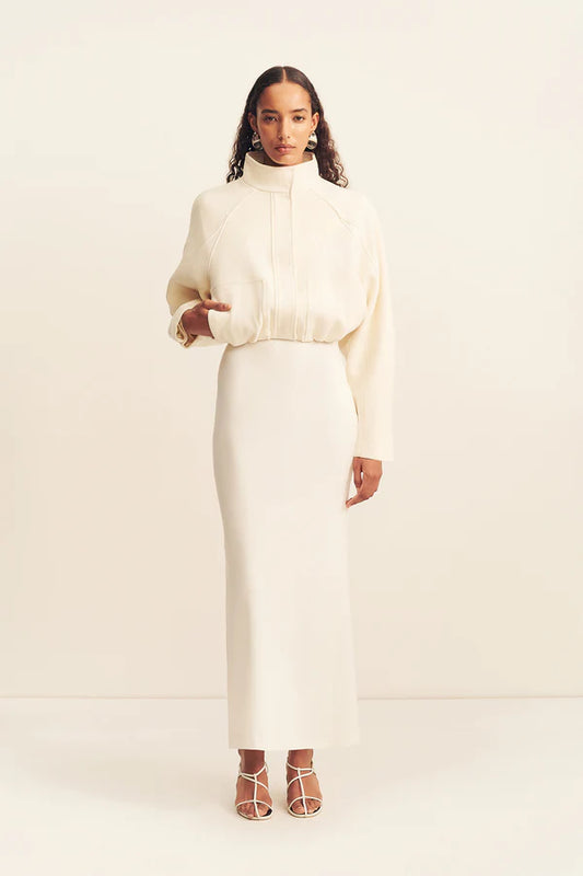 CROPPED BOMBER JACKET CROSBY (IVORY)