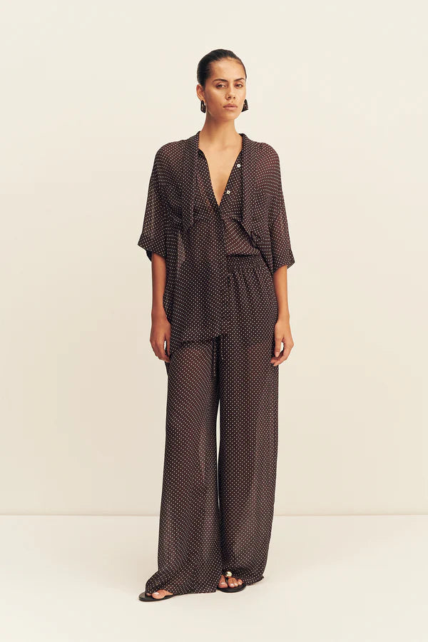 MADDOX DRAWSTRING PANT - RISTRETTO/SKY