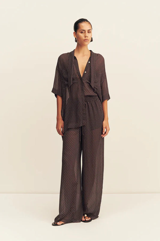 MADDOX DRAWSTRING PANT - RISTRETTO/SKY