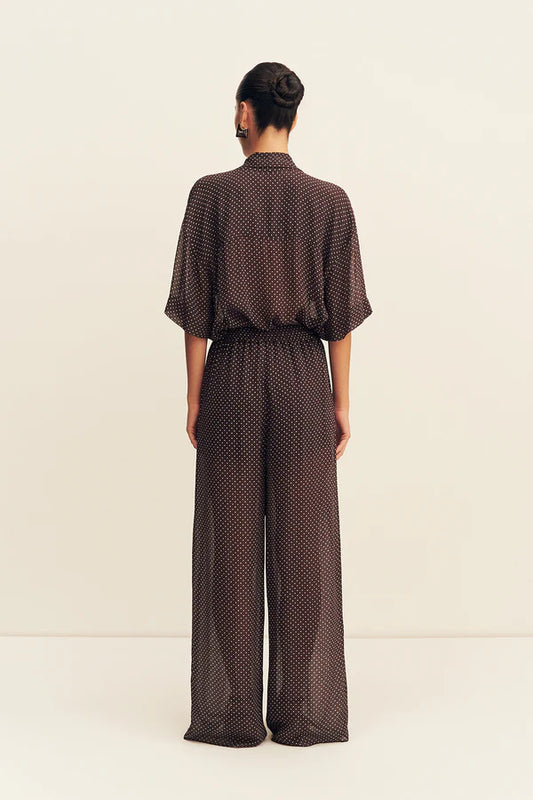 MADDOX DRAWSTRING PANT - RISTRETTO/SKY