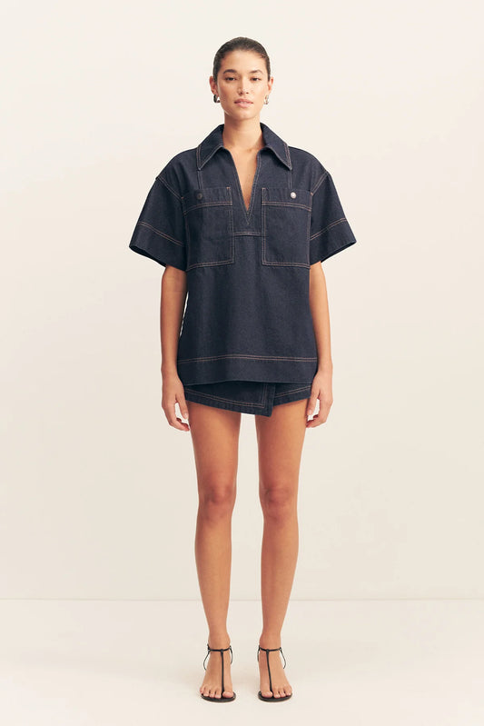 PULLOVER TOP - DEEP INDIGO