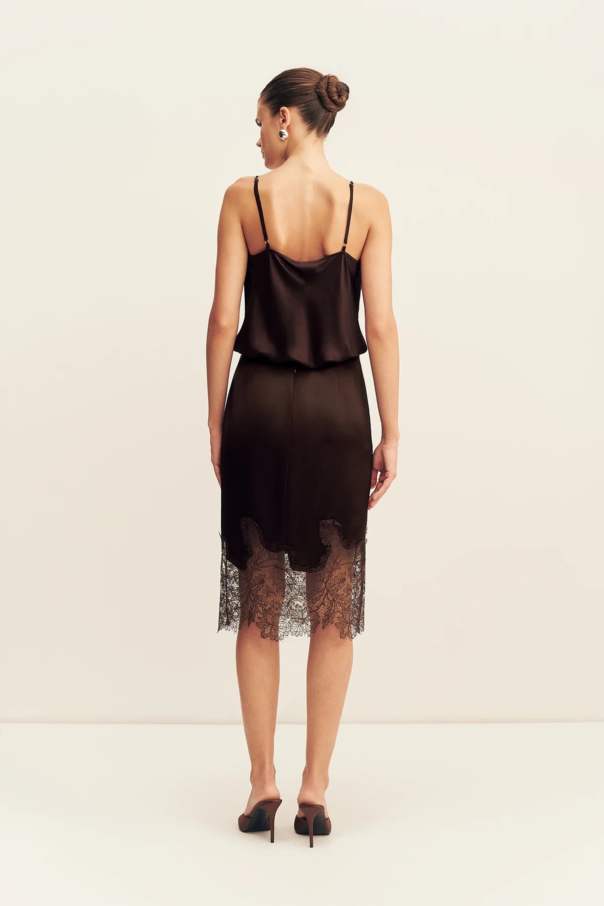 LACE MIDI SKIRT ESPRESSO (1262509)