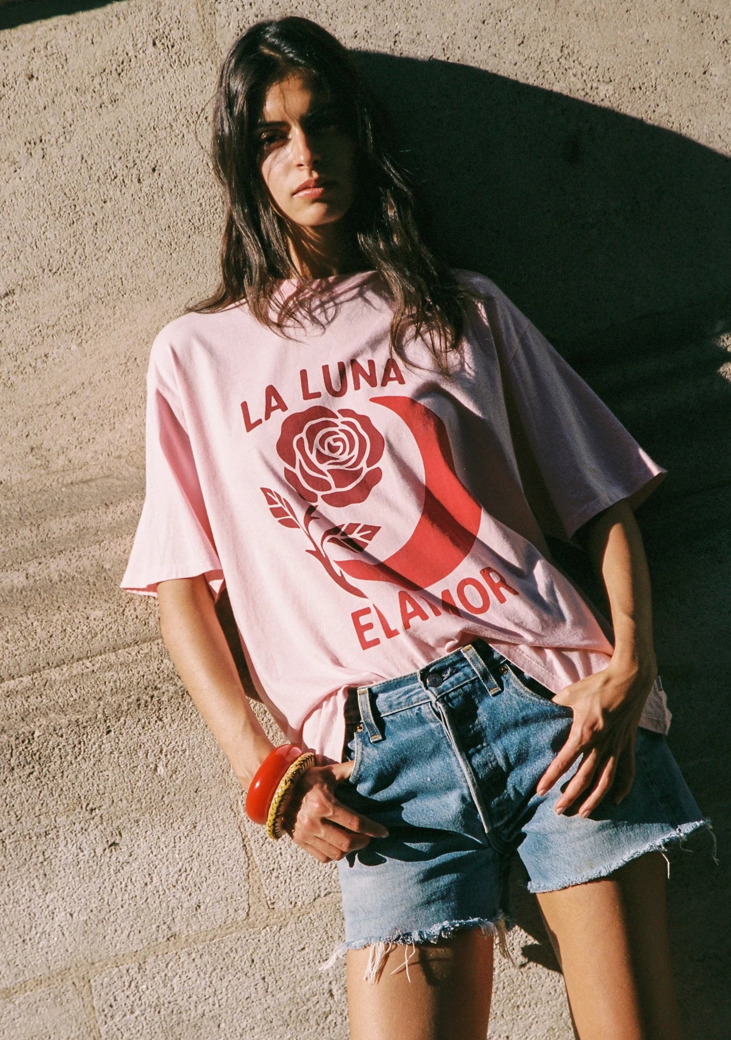 MOON ROSE BOYFRIEND TEE (W-TS-26480-NK)