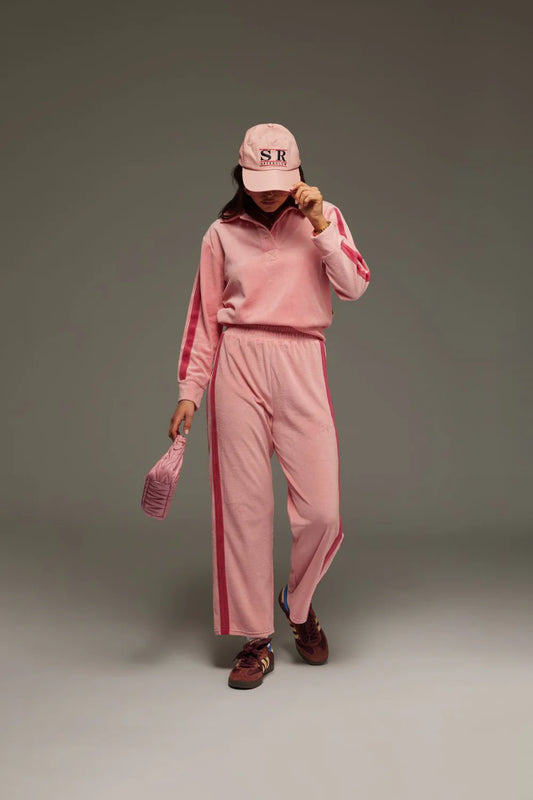 MARA VELOUR SWEATER - BLUSH