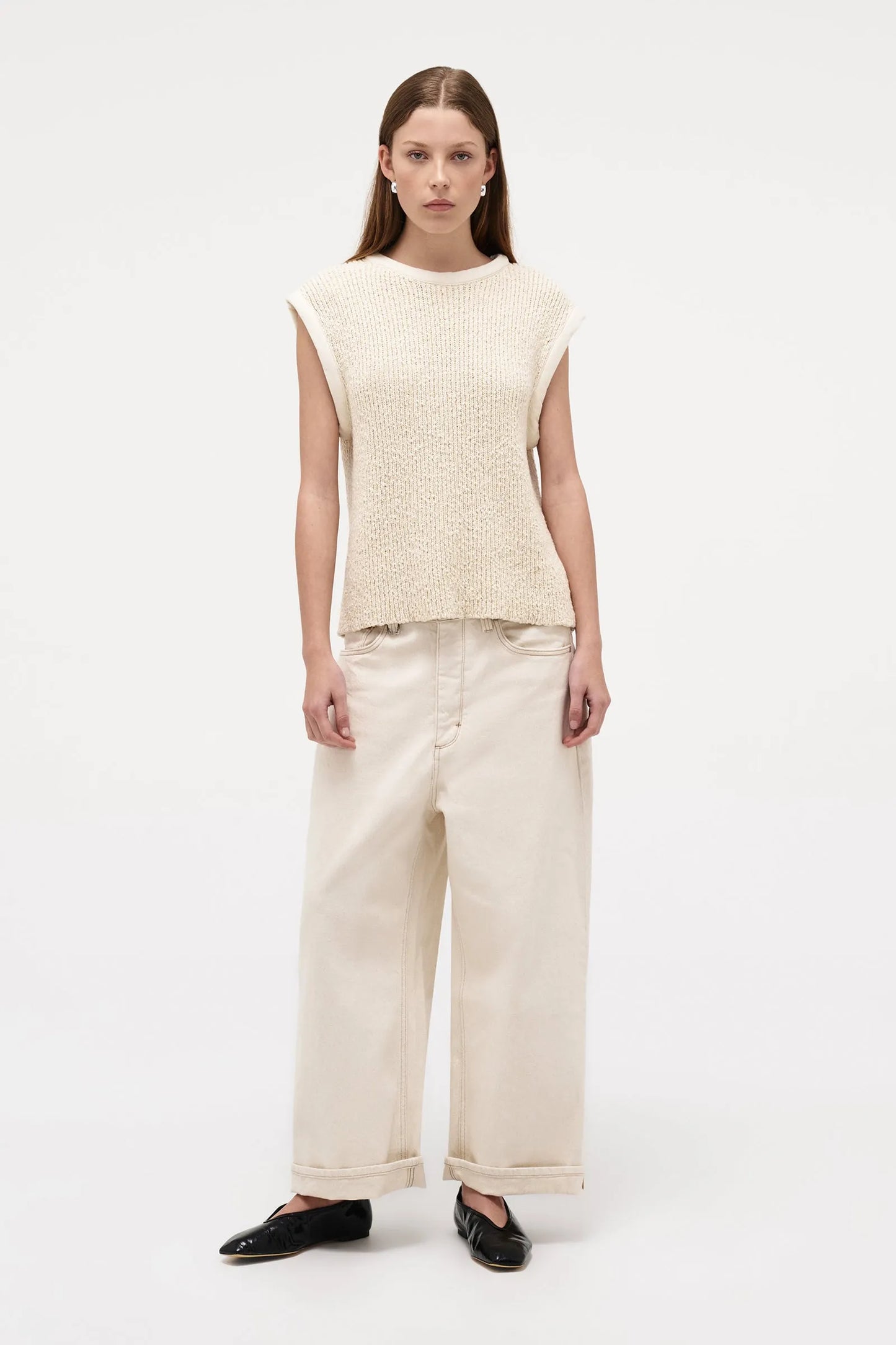 N53N02-311 CECIL KNIT TOP - CREAM