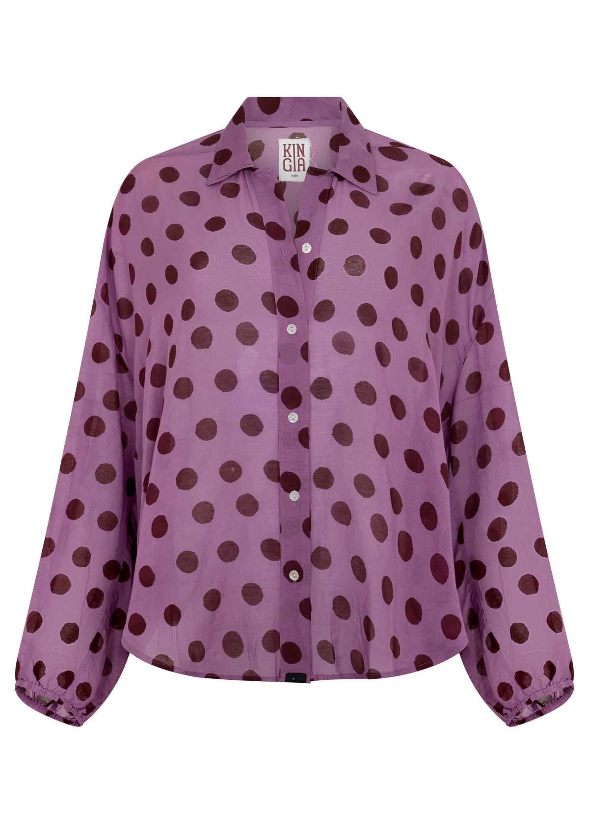 POSTO SPOT CHALM SHIRT-PURPLE