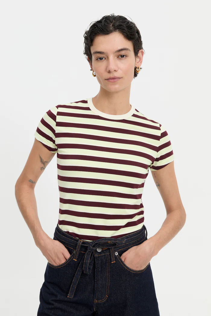 FERRIS TEE- YELLOW/CHOC