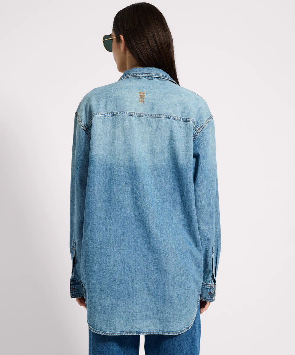 ESSENTIAL DENIM SHIRT - BLUE CRUSH