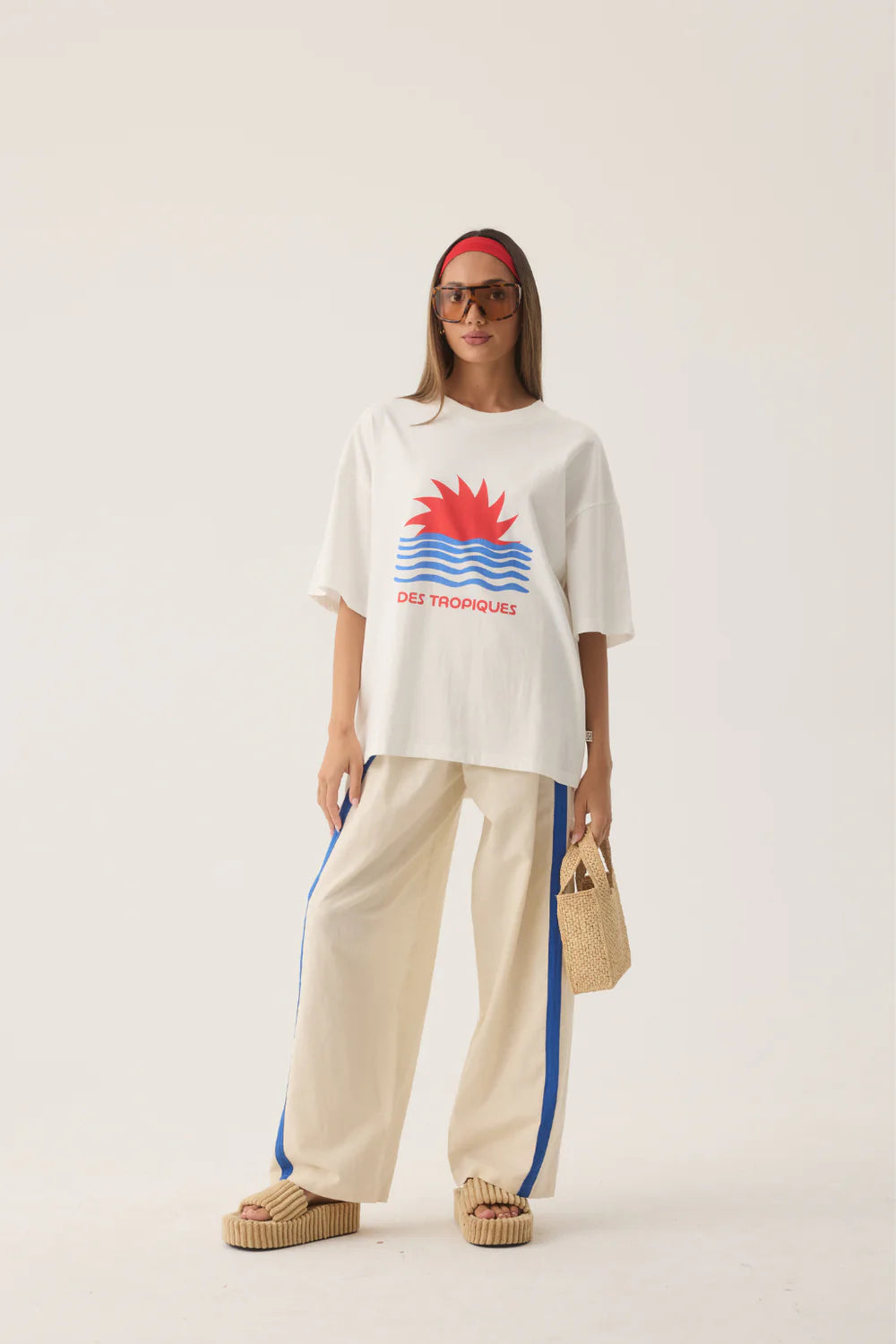 TROPIQUES OVERSIZED TEE WARM WHITE