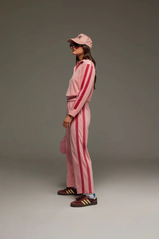 MARA VELOUR SWEATER - BLUSH