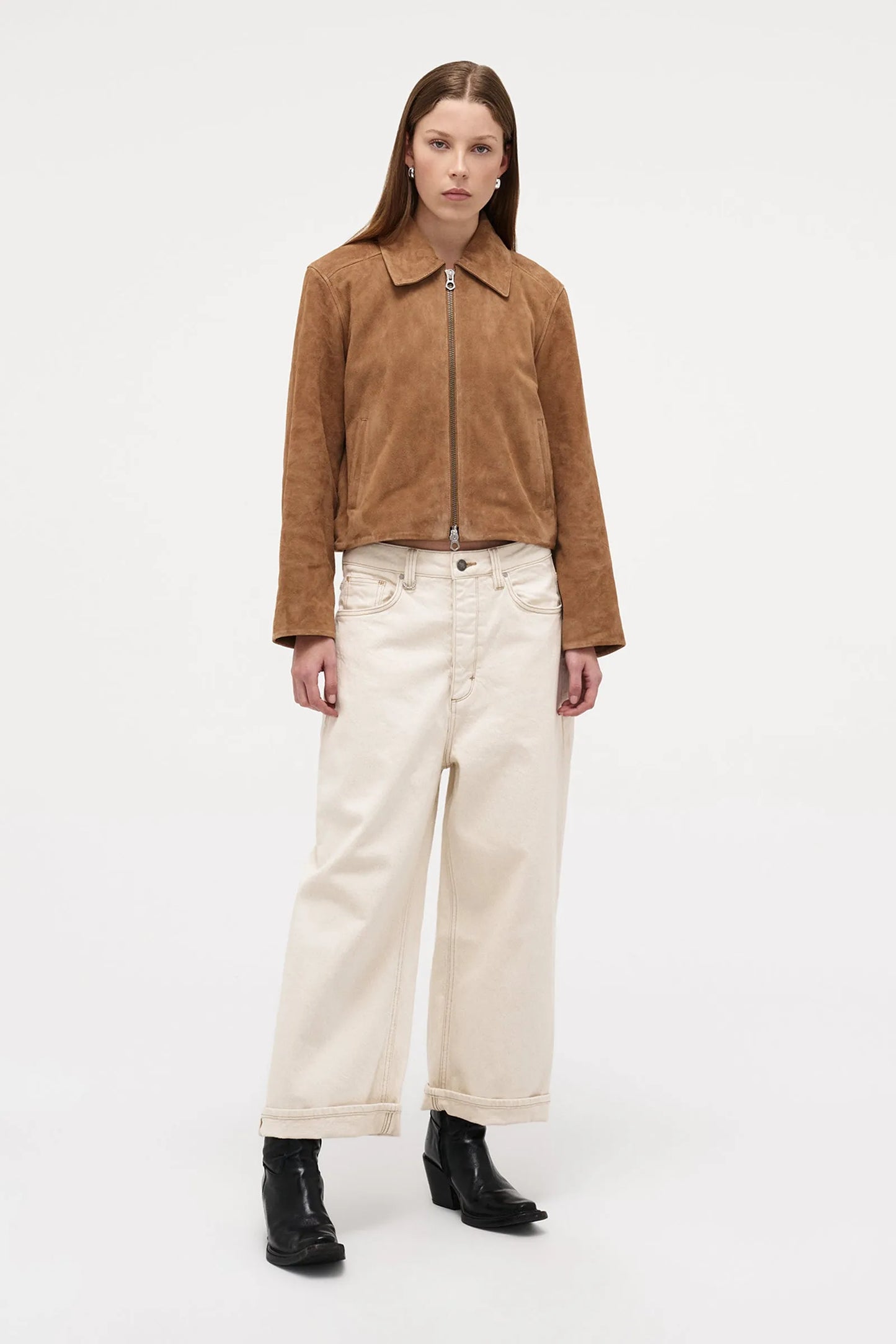YOKO BAGGY CROP -CREAM